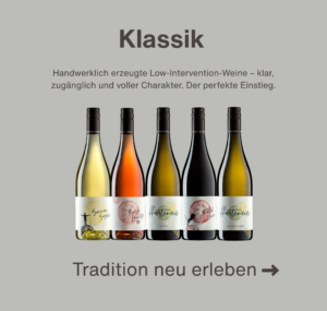 Handwerklich erzeugte Low-Intervention-Weine – klar, zugänglich und voller Charakter. Der perfekte Einstieg.